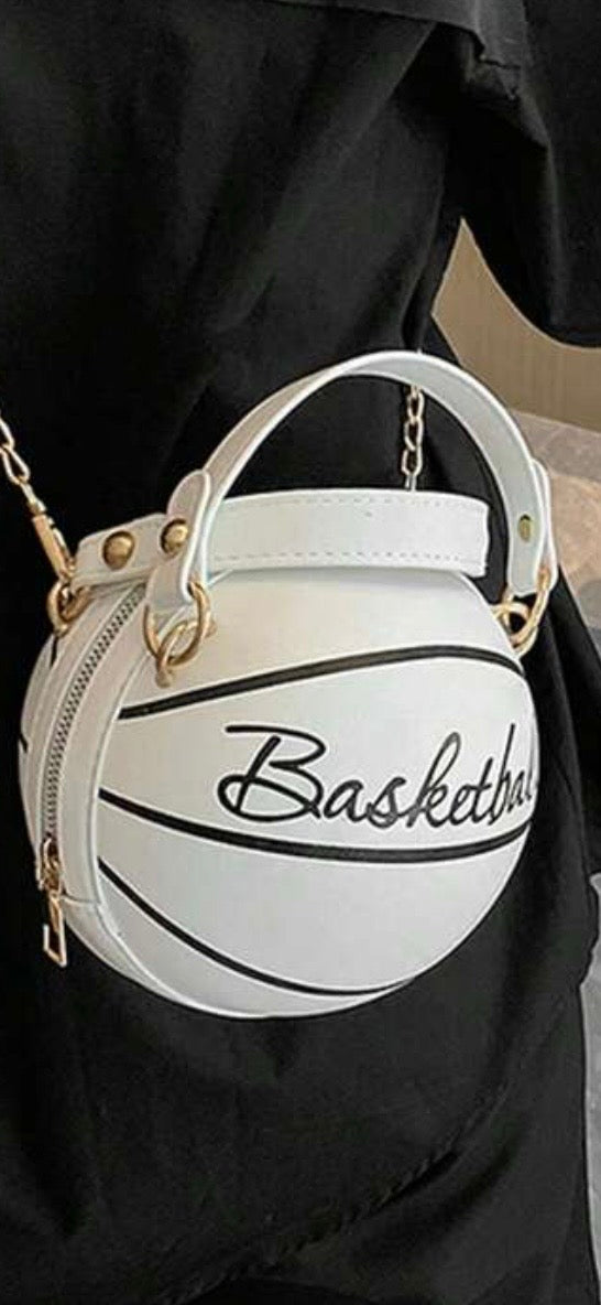Women's Shoulder Bag, Novelty Bag, Basketball Shaped Chain Bag