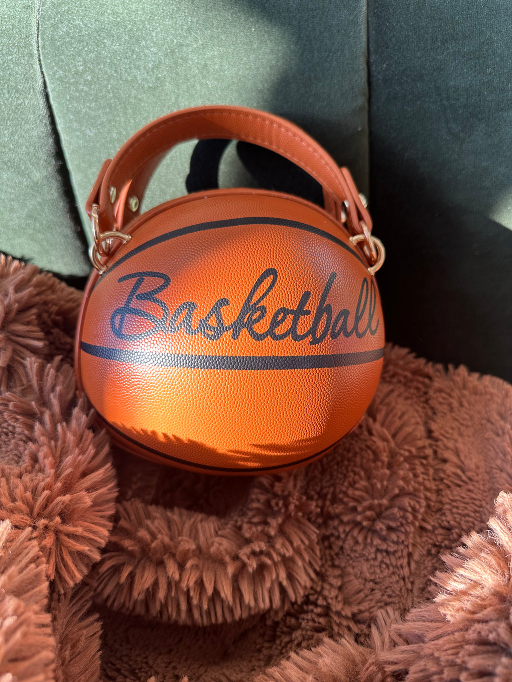 Women's Shoulder Bag, Novelty Bag, Basketball Shaped Chain Bag