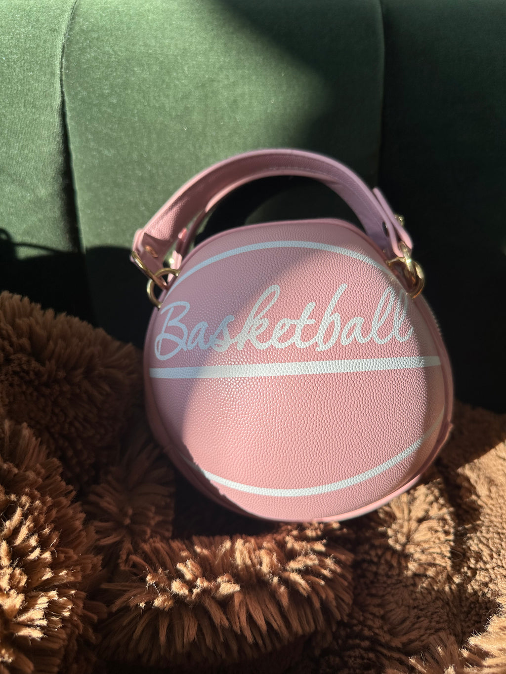 Women's Shoulder Bag, Novelty Bag, Basketball Shaped Chain Bag