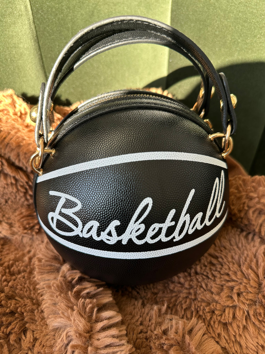 Women's Shoulder Bag, Novelty Bag, Basketball Shaped Chain Bag
